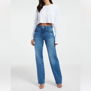 Good American Good ‘90s Relaxed Straight Leg Denim Jean